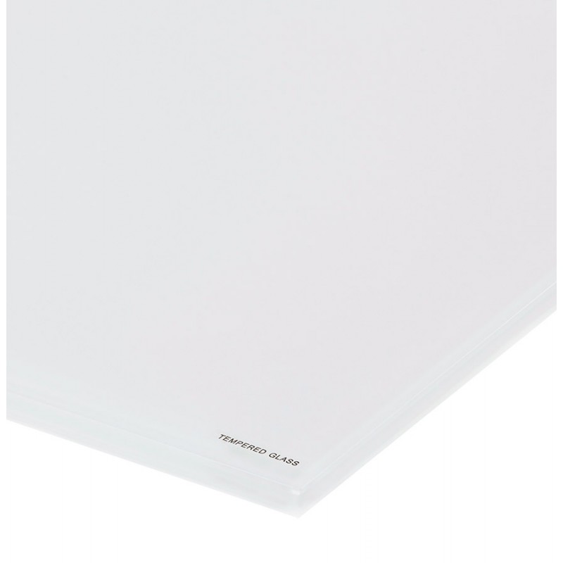 Glass and white metal design (200x100 cm) WHITNEY (white) - image 48851