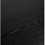 Esstisch aus Holz und weiß Metall (200x100 cm) CATHALINA (schwarz)