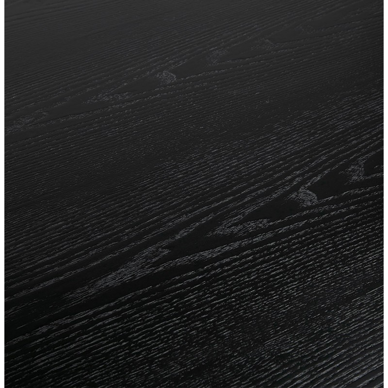 Mesa de comedor de diseño de madera y metal blanco (200x100 cm) CATHALINA (negro) - image 48886