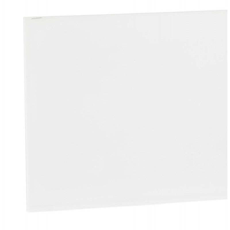 Glas- und Schwarzmetall-Design-Esstisch (200x100 cm) WHITNEY (weiß) - image 48905