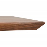Mesa de comedor de diseño de madera y metal negro (200x100 cm) CATHALINA (ahogamiento)