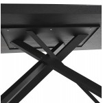 Table à manger design en bois et métal noir (200x100 cm) CATHALINA (noir)