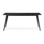 Tavolo da pranzo di design o scrivania in legno (180x90 cm) (nero)