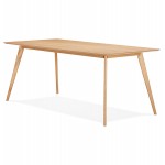 Table à manger design ou bureau style scandinave en bois (180x90 cm) ZUMBA (naturel)