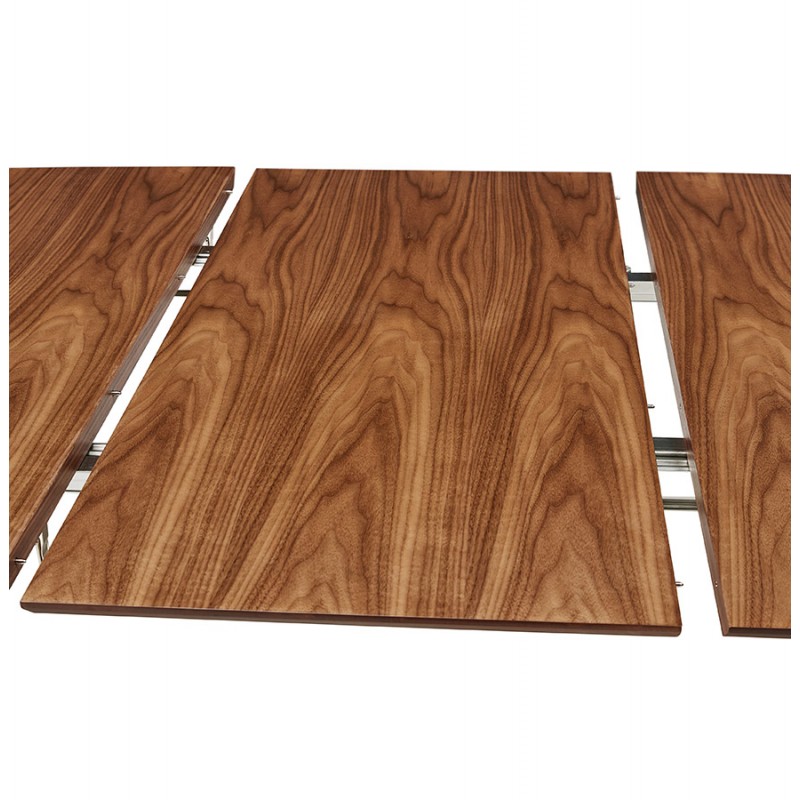 Mesa de comedor de madera extensible y pies negros (170/270cmx100cm) LOANA (ahogamiento) - image 49044