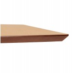 Mesa de comedor de madera extensible y pies cromados (170/270cmx100cm) RINBO (acabado natural)