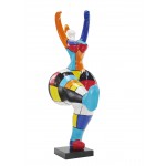 Mujer de escultura decorativa de diseño estatua resina NANA H145 cm (multicolor)