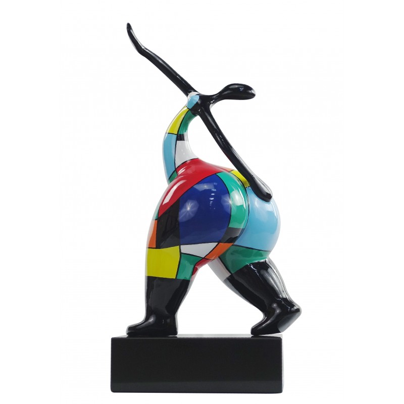 Mujer estatua SENSUAL diseño escultura decorativa en resina H61 cm (multicolor) - image 49154
