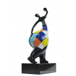 Mujer estatua SENSUAL diseño escultura decorativa en resina H61 cm (multicolor)