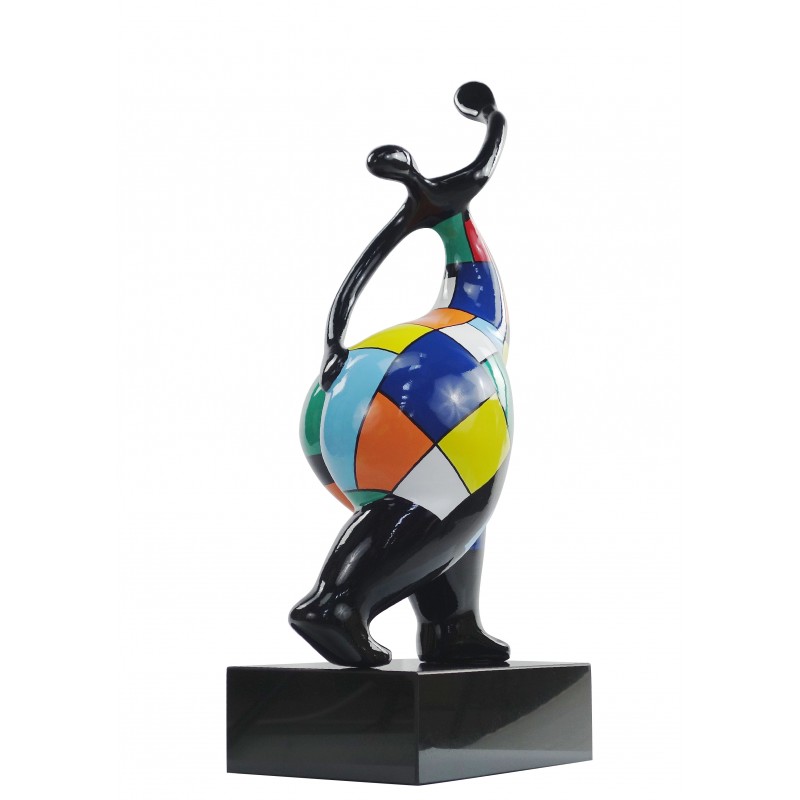 Mujer estatua SENSUAL diseño escultura decorativa en resina H61 cm (multicolor) - image 49156