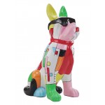 Resin statue sculpture decorative design dog standing H102 (multicolor)