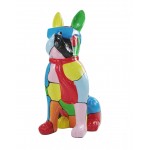 Resin statue sculpture decorative design dog A glasses standing H102 (multicolor)
