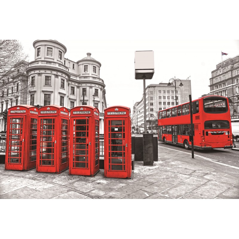 Tavolo su vetro london (100 x 150 cm) (rosso, grigio) - image 49235