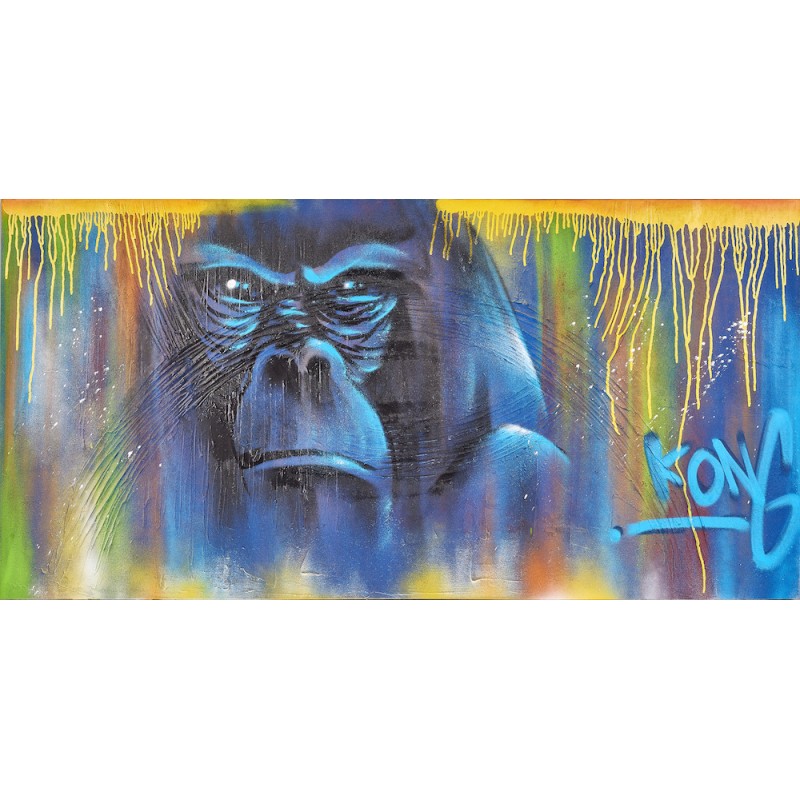 Tableau Street Art GORILLE (Blau) - image 49253