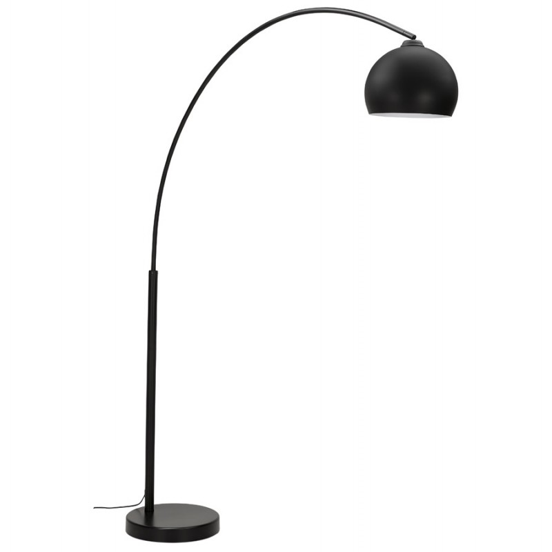 Lámpara de arco de diseño de metal SWEET (negro mate)