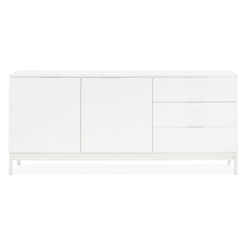 Buffet enfilade design 2 portes 3 tiroirs en bois AGATHE (blanc) - image 49346