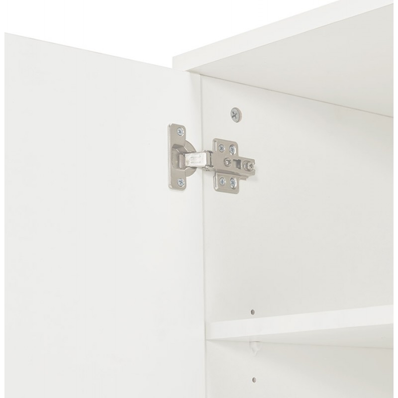 Buffet enfilade design 2 porte 3 cassetti in legno AGATHE (bianco) - image 49352
