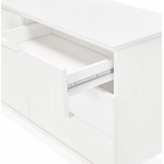 Buffet enfilade design 2 porte 3 cassetti in legno AGATHE (bianco)