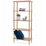 Extended library design Scandinavian style in oak ERIKA (natural)