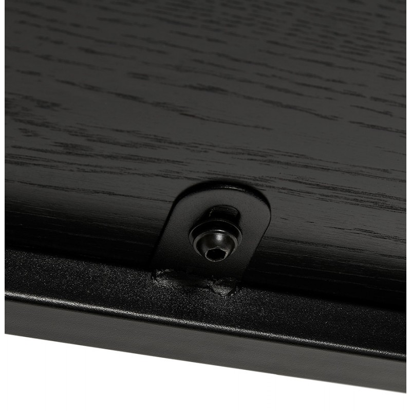 Regal Bibliothek Design-Stil industriell aus Holz und Metall AKARI (schwarz) - image 49416
