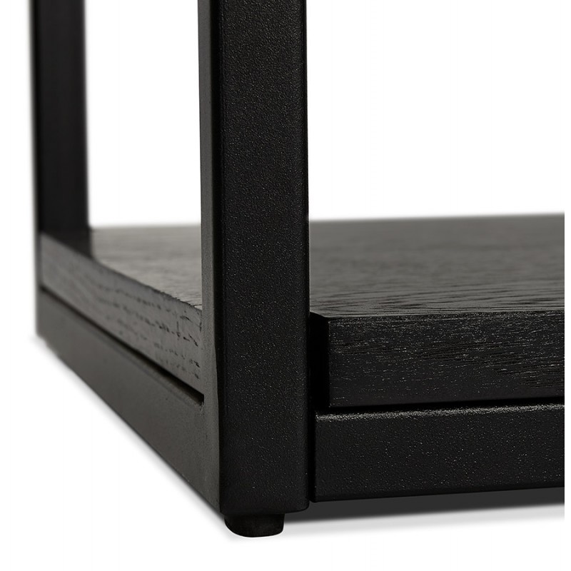 Regal Bibliothek Design-Stil industriell aus Holz und Metall AKARI (schwarz) - image 49419