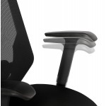 Fauteuil de bureau ergonomique en tissu AMAYA (noir)