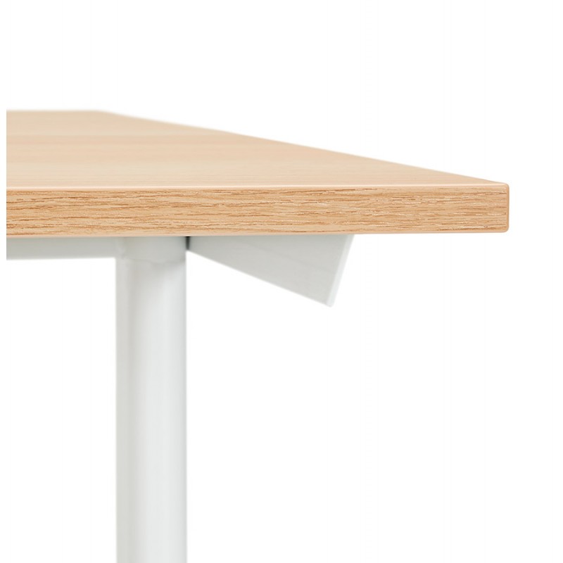 SONA scrivania destra in legno dai piedi bianchi (160x80 cm) (finitura naturale) - image 49525