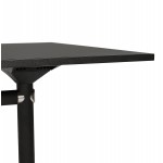Tavolo a ruote in legno dai piedi neri SAYA (140x70 cm) (nero)