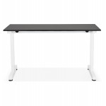 Standing desk sitting in wooden off-white feet NAOMIE (140x70 cm) (black)