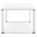 Right office design wooden white feet BOUNY (200x100 cm) (white)
