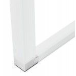 Bureau droit design en bois pieds blanc BOUNY (140x70 cm) (blanc)