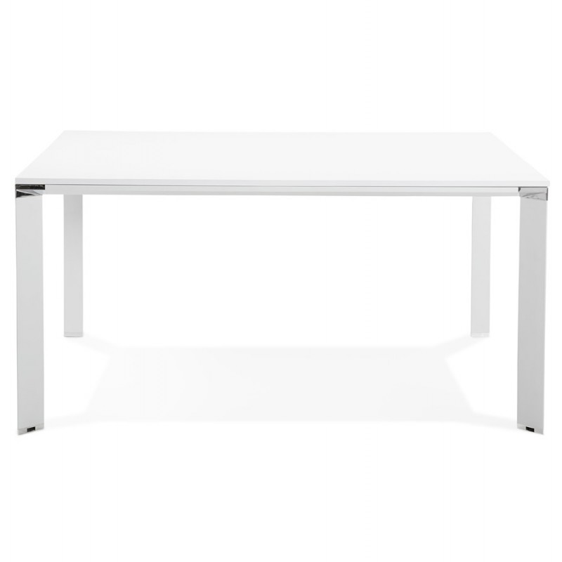 Büro BENCH Tisch moderne Holz-Tisch aus holz weißen Füssen RICARDO (160x160 cm) (weiß) - image 49656