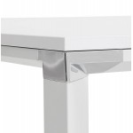BENCH escritorio moderna mesa de reuniones pies blancos de madera RICARDO (160x160 cm) (blanco)
