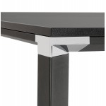Bureau BENCH table de réunion moderne en bois pieds noirs RICARDO (160x160 cm) (noir)