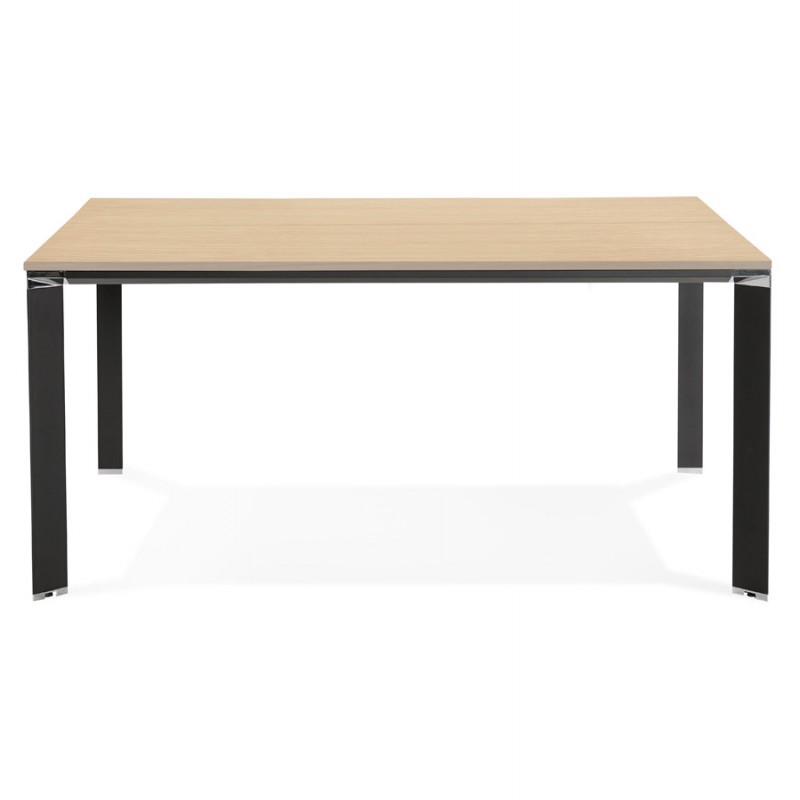 BENCH scrivania tavolo da riunione moderno piedi neri in legno RICARDO (160x160 cm) (naturale) - image 49710