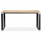 Right office design wooden black feet BOUNY (140x70 cm) (natural)