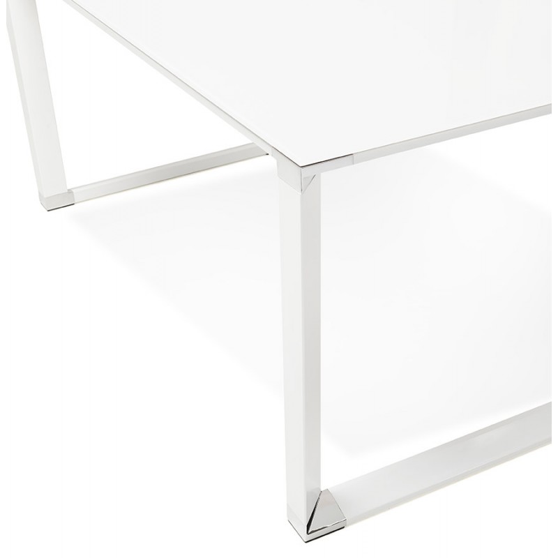 140x70 cm (weiß) (weiss) Tisch aus glas gehärtetem Glas (140x70 cm) - image 49750