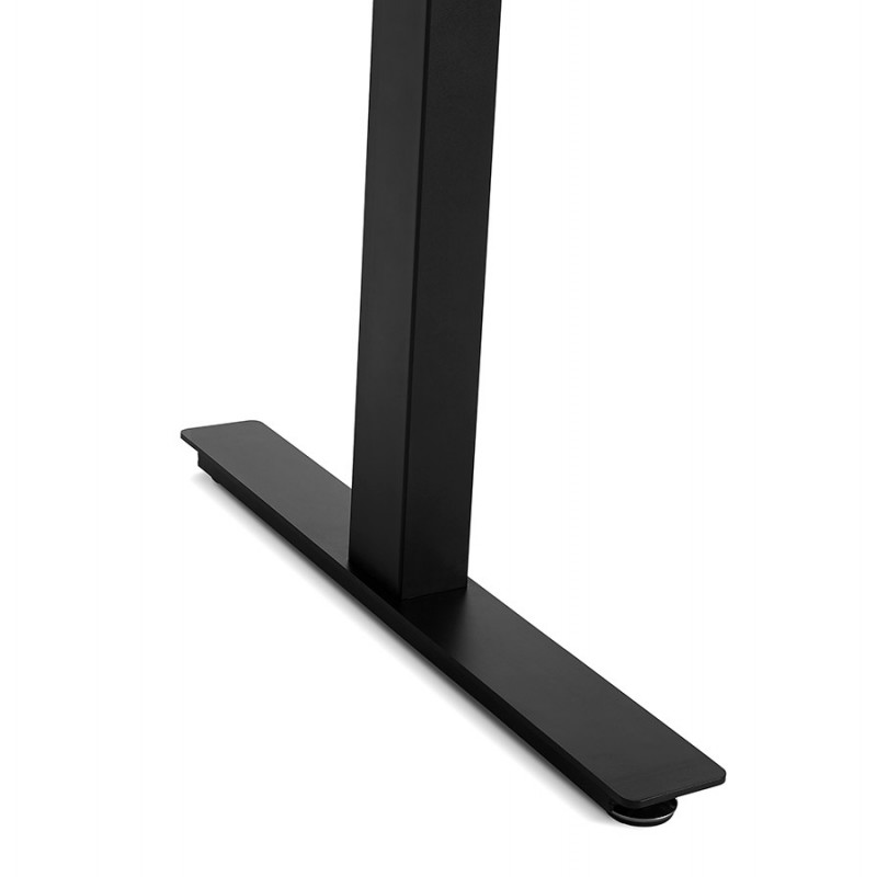 Bureau assis debout électrique en bois pieds noirs KESSY (140x70 cm) (noir) - image 49799