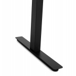 Bureau assis debout électrique en bois pieds noirs KESSY (160x80 cm) (noir)