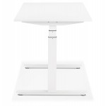 Seated standing electric wooden white feet KESSY (140x70 cm) (white)