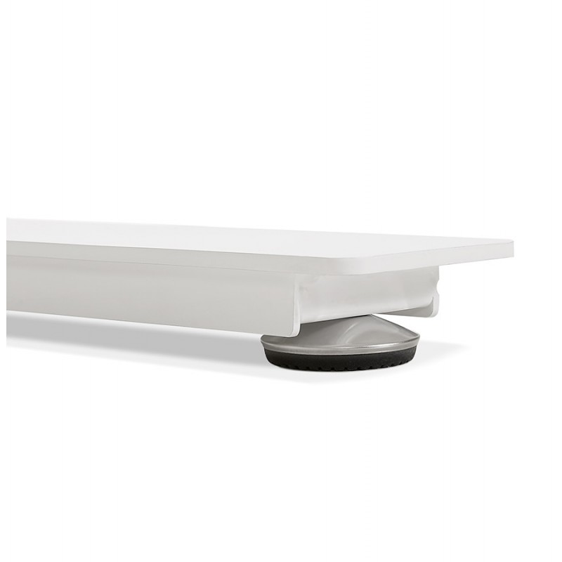 Bureau assis debout électrique en bois pieds blancs KESSY (160x80 cm) (blanc) - image 49872