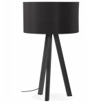 Lampe à poser design avec abat-jour sur trépied noir TRANI MINI (noir)