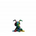 Set di 3 design cane sculture in resina (multicolore)