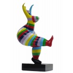 Statue design decorative sculpture dancer of charm in resin H45 (multicolor)