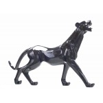 Statue design decorative sculpture Panther XL resin H65 cm (black)