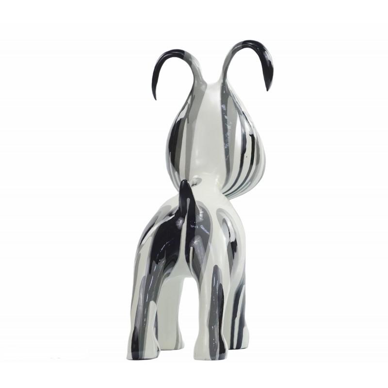 Set of 2 COUPLE of dogs design sculptures in resin H38 (gray) - image 50098