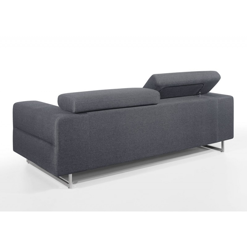 Rechts Sofa Design 3 Sitzer mit CYPRIA Stoff (dunkelgrau) - image 50172