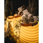 Lámpara LED Cubo champán embarazada altavoz bluetooth KOODUU sinergia S 65 (blanco)