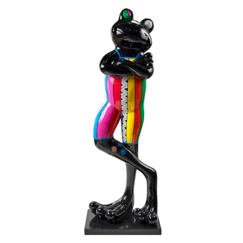Statue decorative sculpture design GRENOUILLE RIGOLOTE (H180 cm) (Multicolored) - image 50384