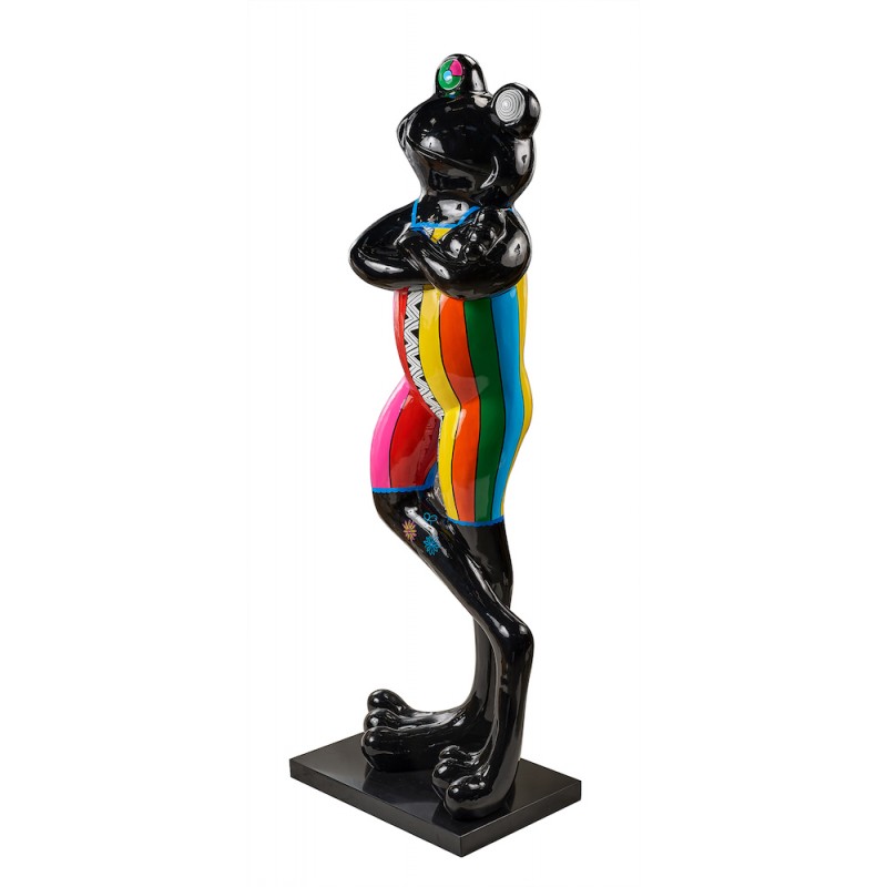 Statue sculpture décorative design GRENOUILLE RIGOLOTE (H180 cm) (Multicolore) - image 50386